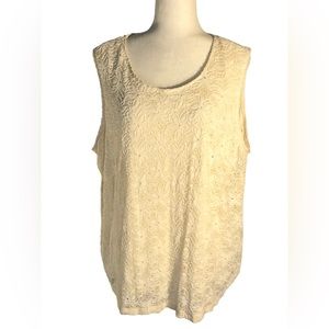 Beautiful plus size sleeveless blouse by jtb woman 2x